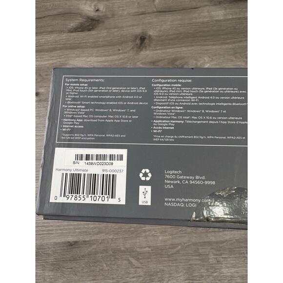 Logitech Harmony Ultimate Home w Remote, Hub, 2 IR Blasters Boxed #915-000237 - Picture 12 of 15